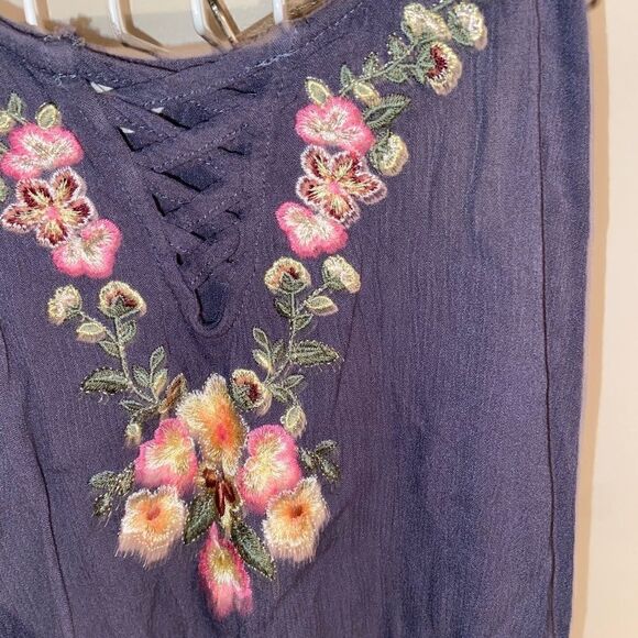 Aeropostale tie long sleeve flowy off shoulder top - Picture 3 of 5